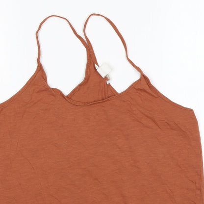 Womens UK Size L H&M Brown Basic Tank