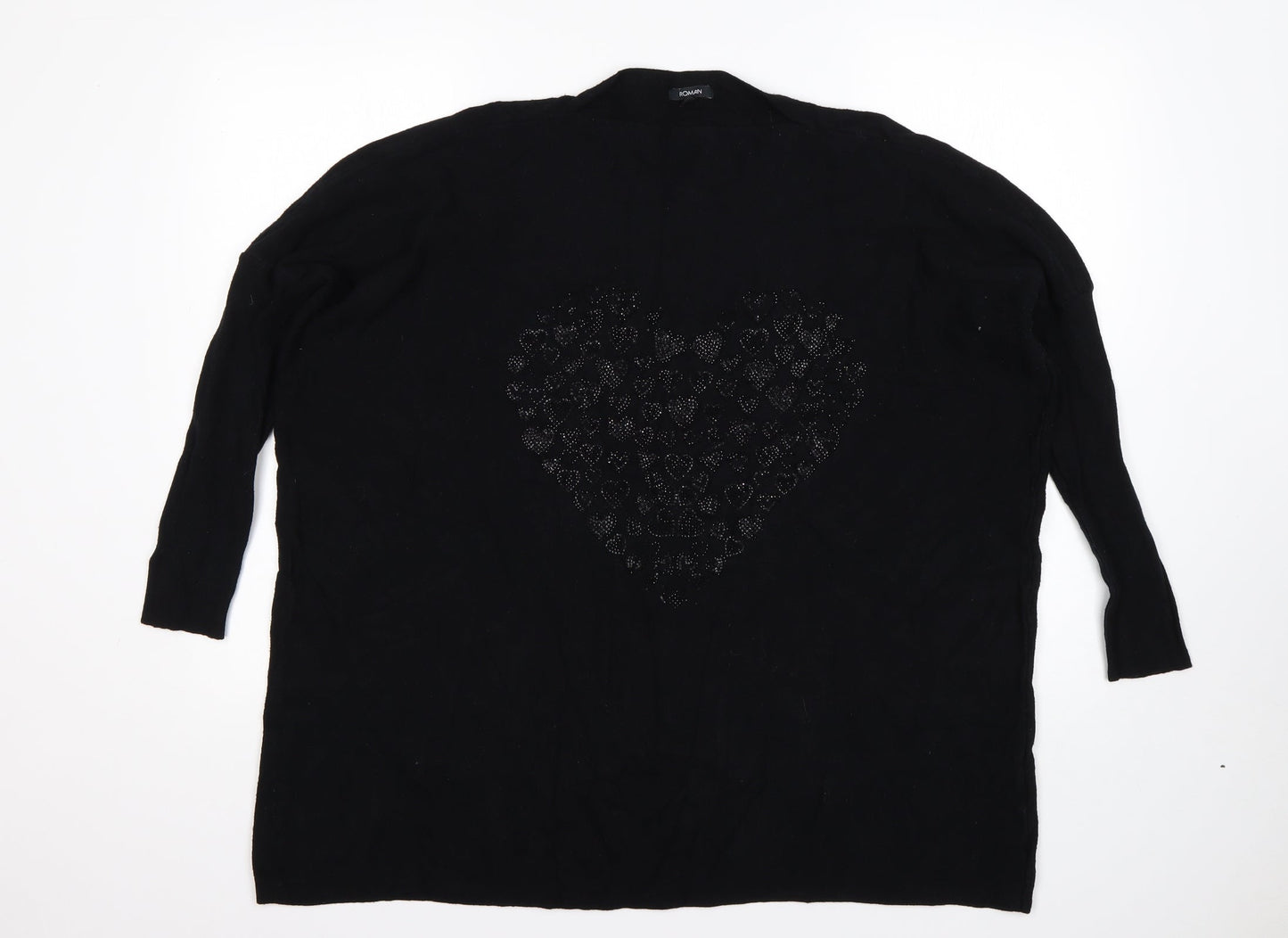 Womens UK Size M Roman Black Pullover Jumper