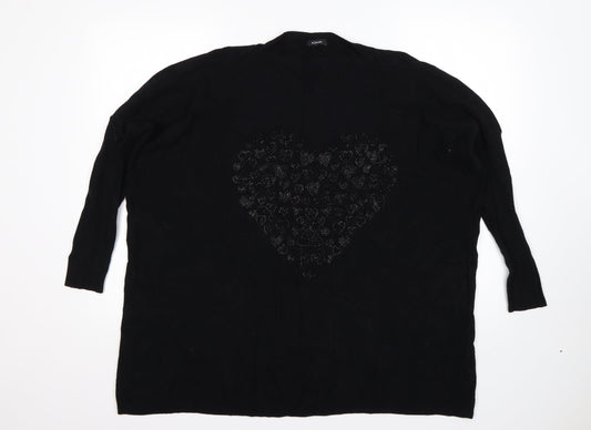 Womens UK Size M Roman Black Pullover Jumper