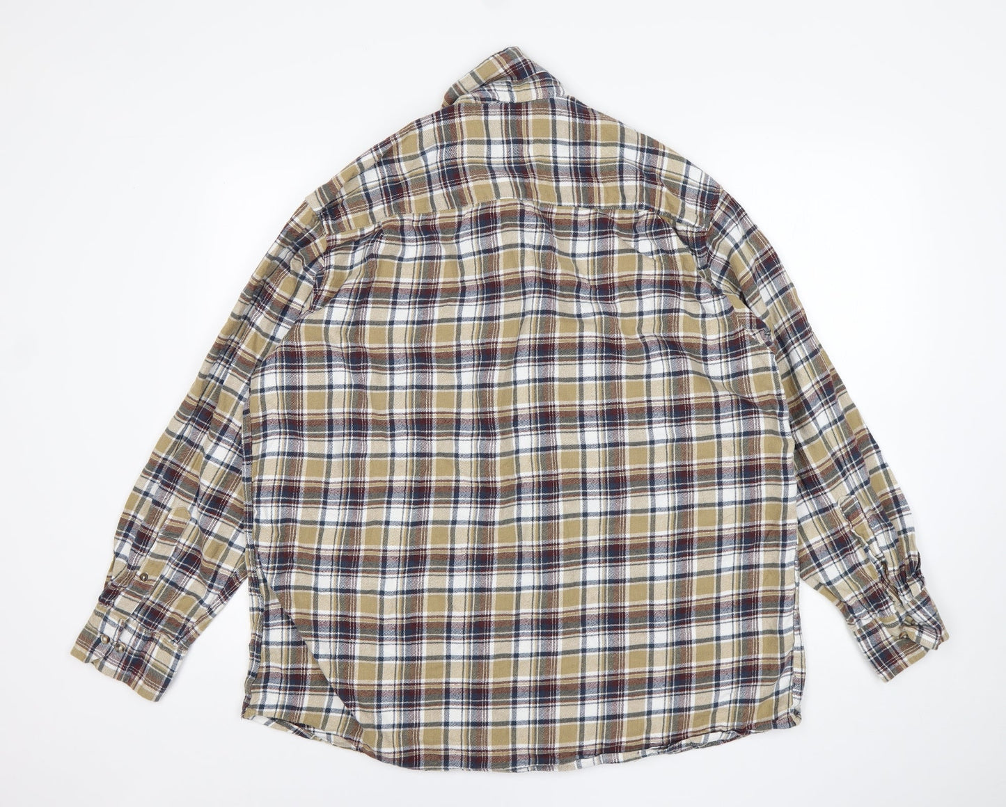Mens UK Size XL Pegasus Multicoloured  Button-Up Long Sleeve Casual Shirt