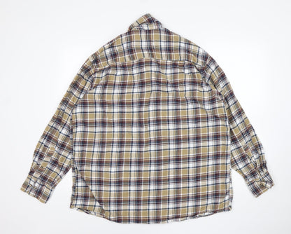 Mens UK Size XL Pegasus Multicoloured  Button-Up Long Sleeve Casual Shirt