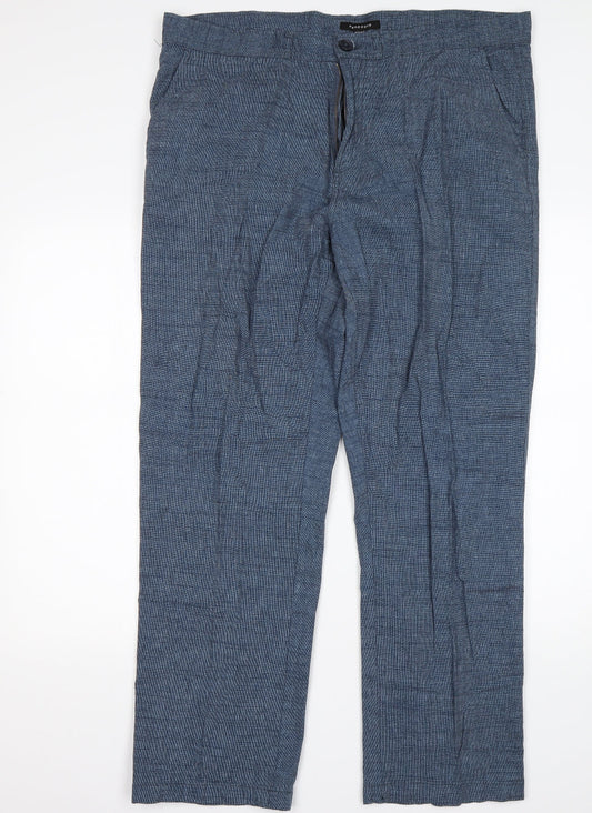 Peacocks Mens Blue  Cotton Trousers  Size 38 L30 in Regular