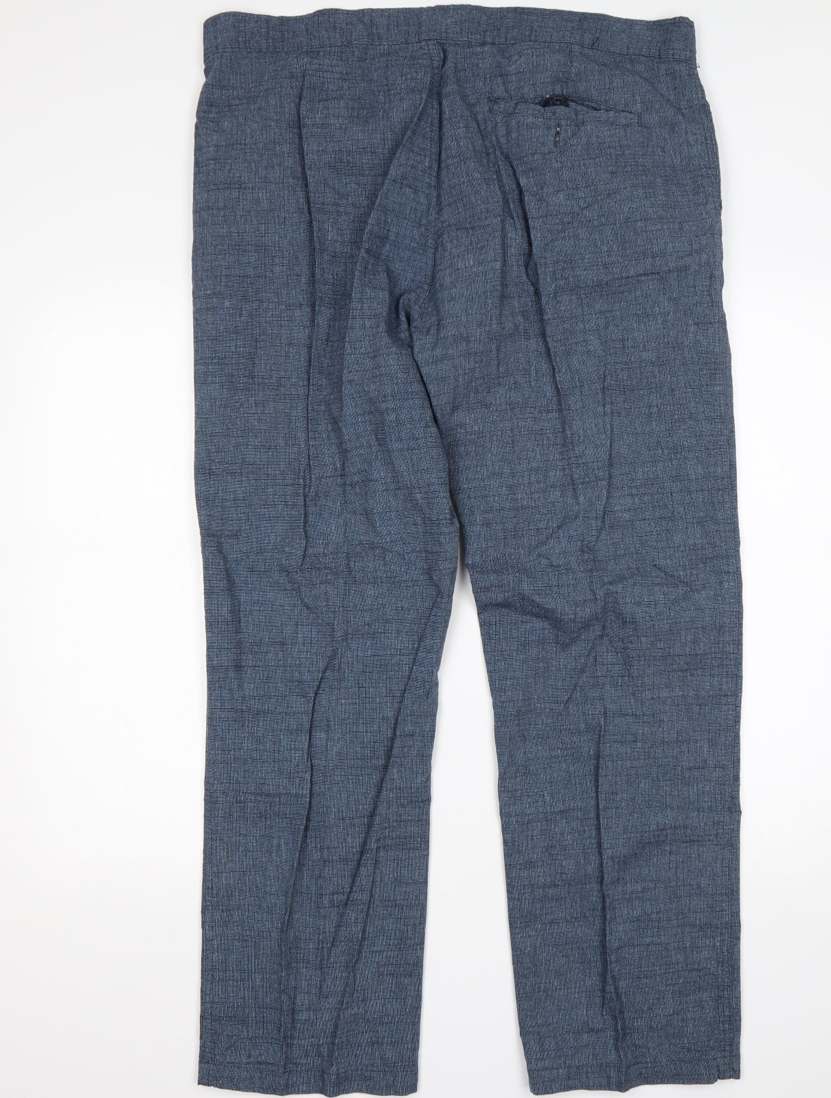 Peacocks Mens Blue  Cotton Trousers  Size 38 L30 in Regular