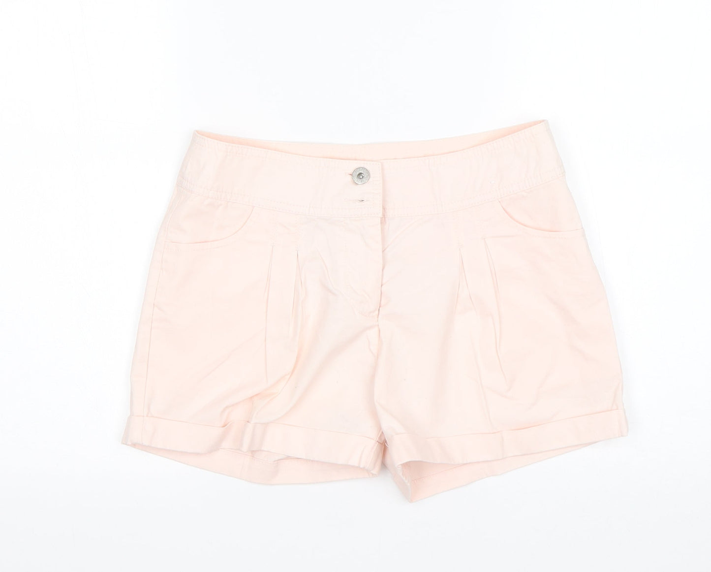 Denim Co Womens Pink  Cotton Chino Shorts Size 6 L3 in Regular