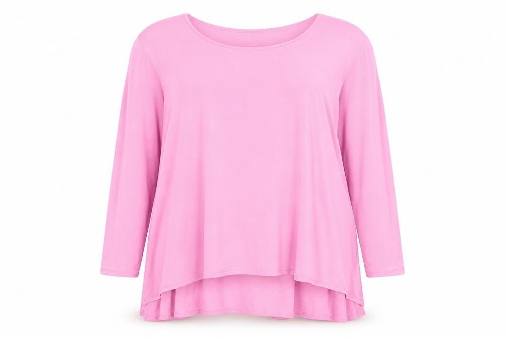Womens UK Size 14 Michele Hope Pink Basic T-Shirt