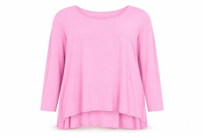 Womens UK Size 14 Michele Hope Pink Basic T-Shirt