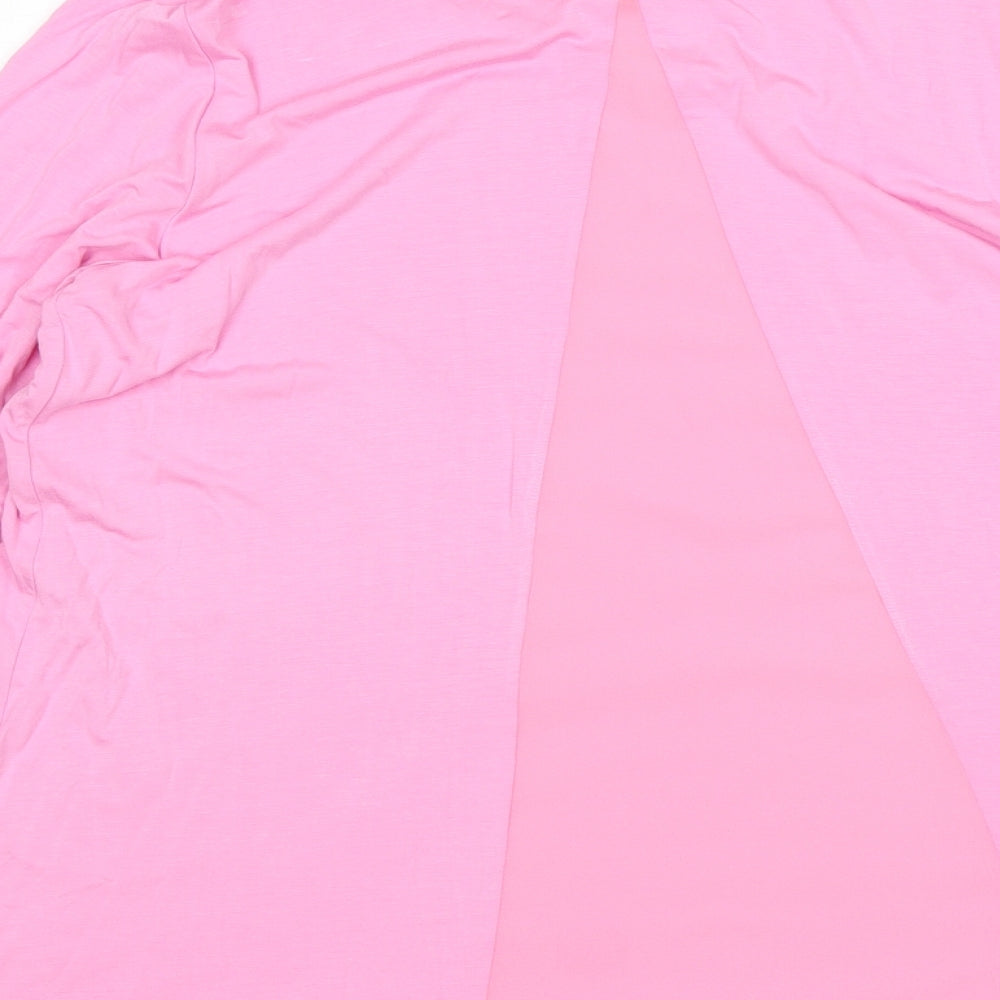 Womens UK Size 14 Michele Hope Pink Basic T-Shirt