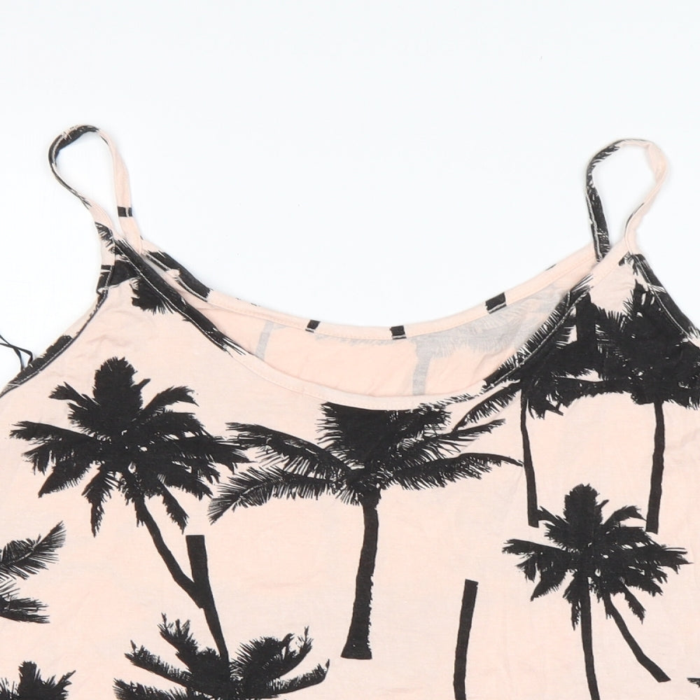 Womens UK Size L Cameo Rose Multicoloured Basic Tank