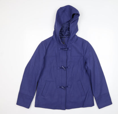 Maine  Womens Purple   Overcoat Coat Size 12