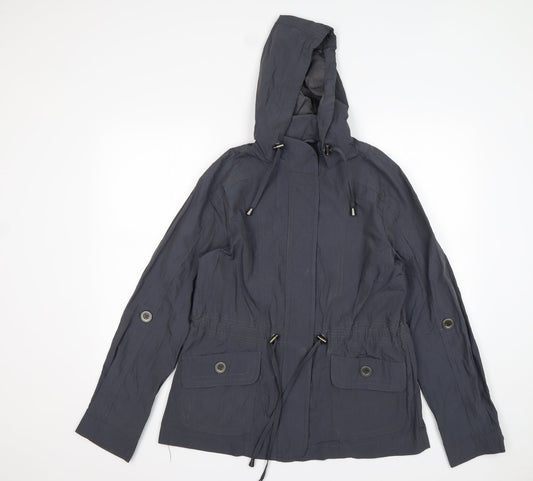 Womens UK Size 12 Debenhams Grey Parka Coat