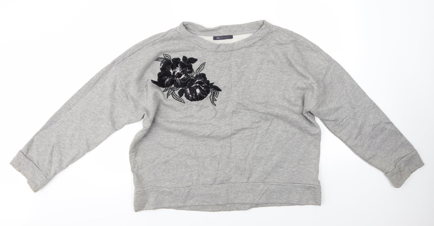 Womens UK Size 16 M&S Grey Pullover Jumper