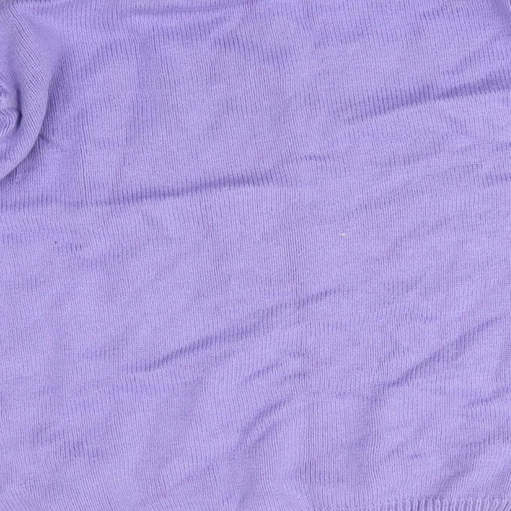 Cool Cotton Mens Purple Round Neck  Cotton Pullover Jumper Size M