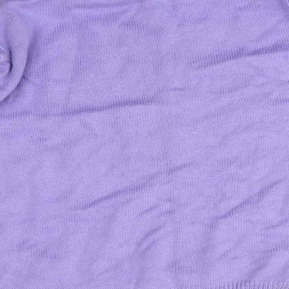 Cool Cotton Mens Purple Round Neck  Cotton Pullover Jumper Size M