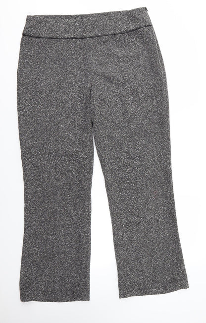 AMARANTO Womens Grey  Polyester Dress Pants Trousers Size 16 L30 in Regular