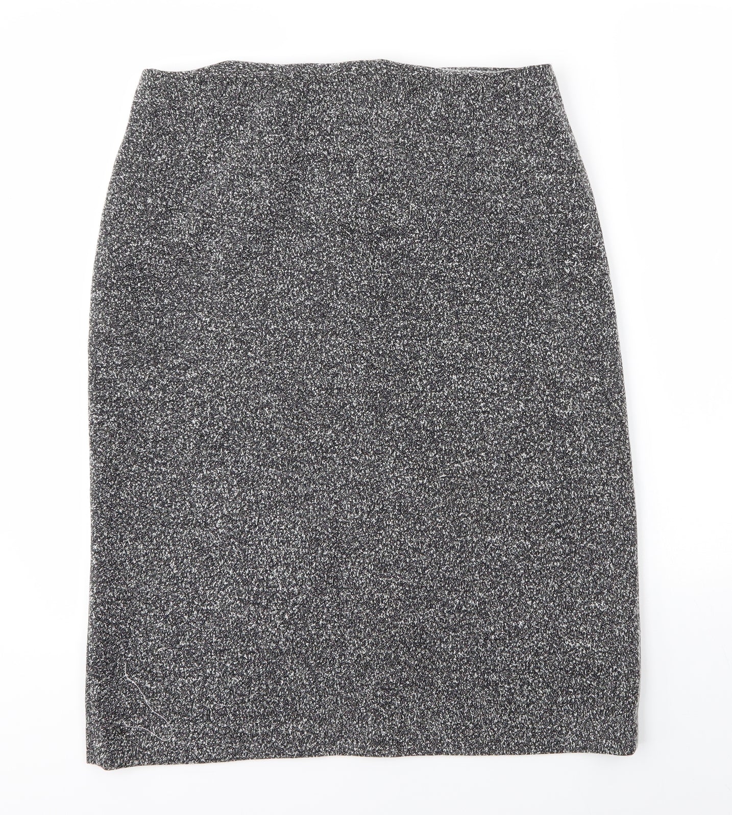 New Look Womens Grey  Polyester A-Line Skirt Size 32 in