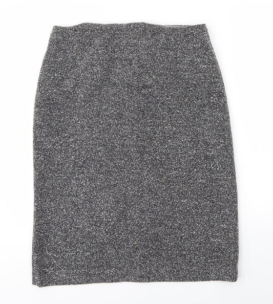 New Look Womens Grey  Polyester A-Line Skirt Size 32 in