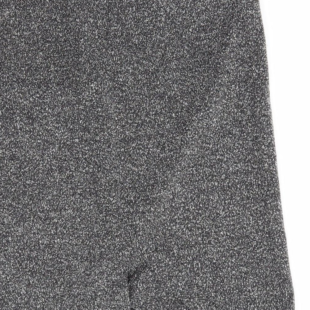 New Look Womens Grey  Polyester A-Line Skirt Size 32 in