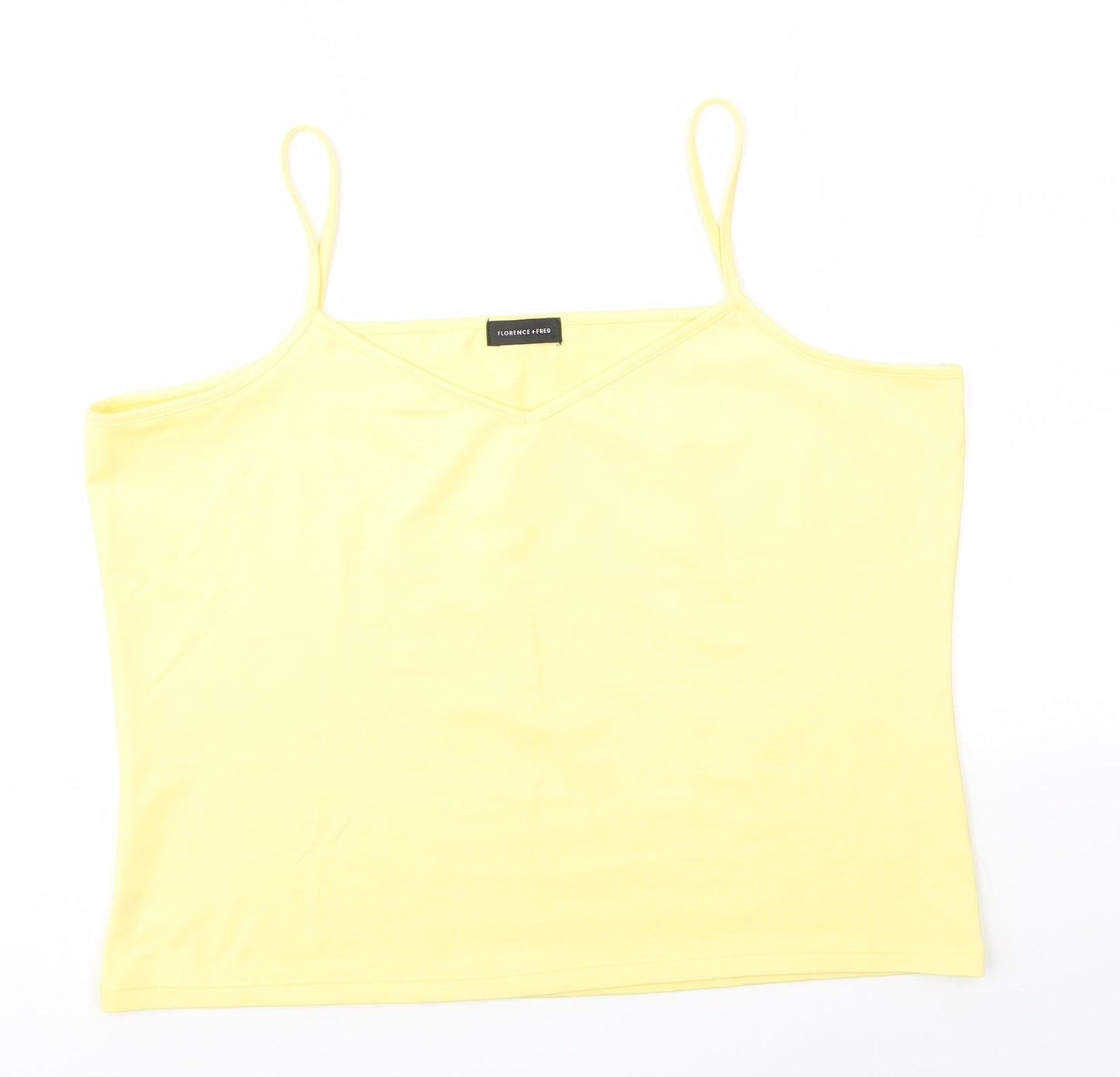 Florence & Fred  Womens Yellow  Polyester Camisole Blouse Size L V-Neck