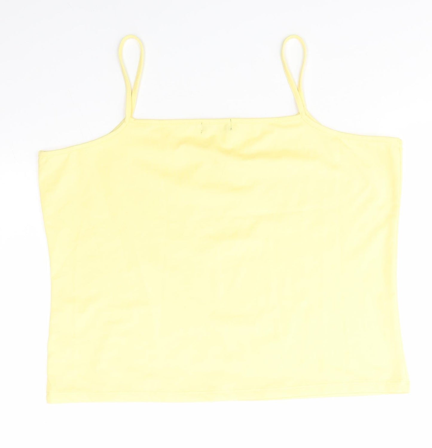 Florence & Fred  Womens Yellow  Polyester Camisole Blouse Size L V-Neck