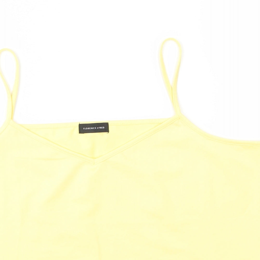 Florence & Fred  Womens Yellow  Polyester Camisole Blouse Size L V-Neck