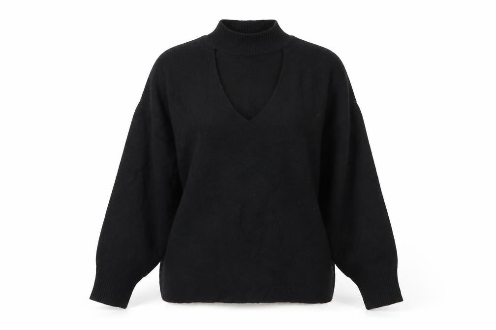 Womens UK Size 12 F&F Black Pullover Jumper
