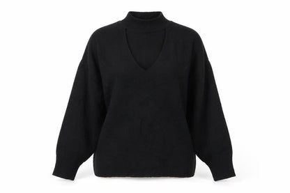 Womens UK Size 12 F&F Black Pullover Jumper