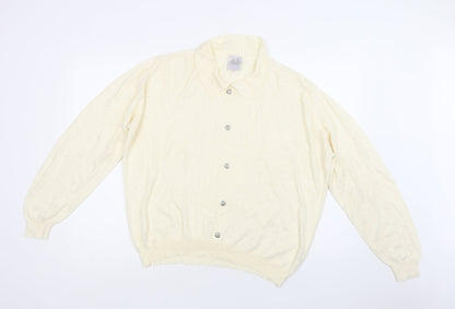 Classic Woman Womens Ivory Collared  Acrylic Pullover Jumper Size 20