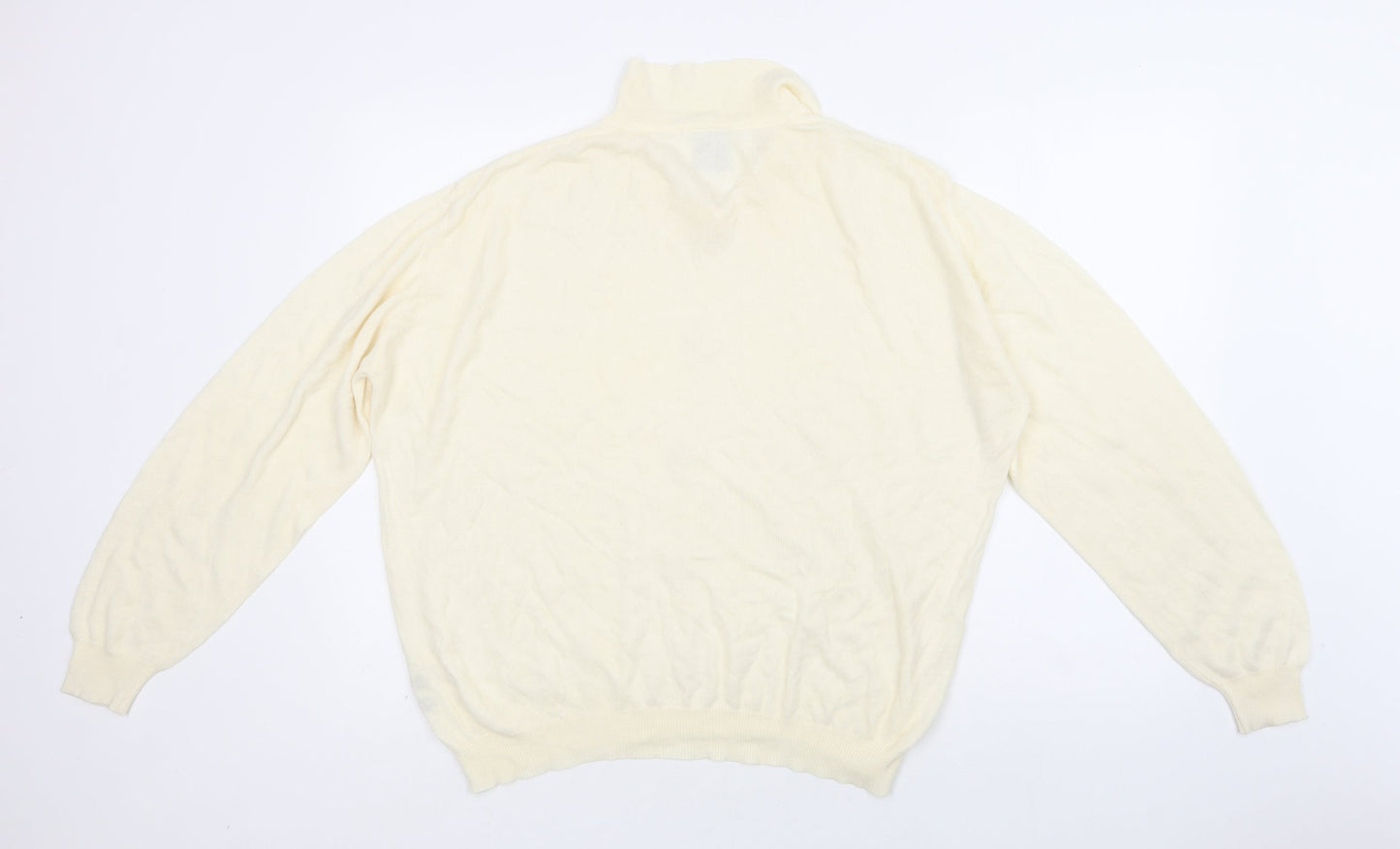Classic Woman Womens Ivory Collared  Acrylic Pullover Jumper Size 20