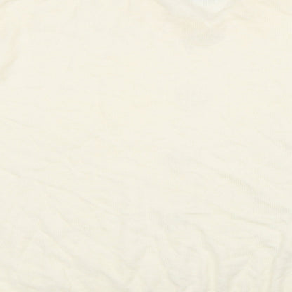 Classic Woman Womens Ivory Collared  Acrylic Pullover Jumper Size 20