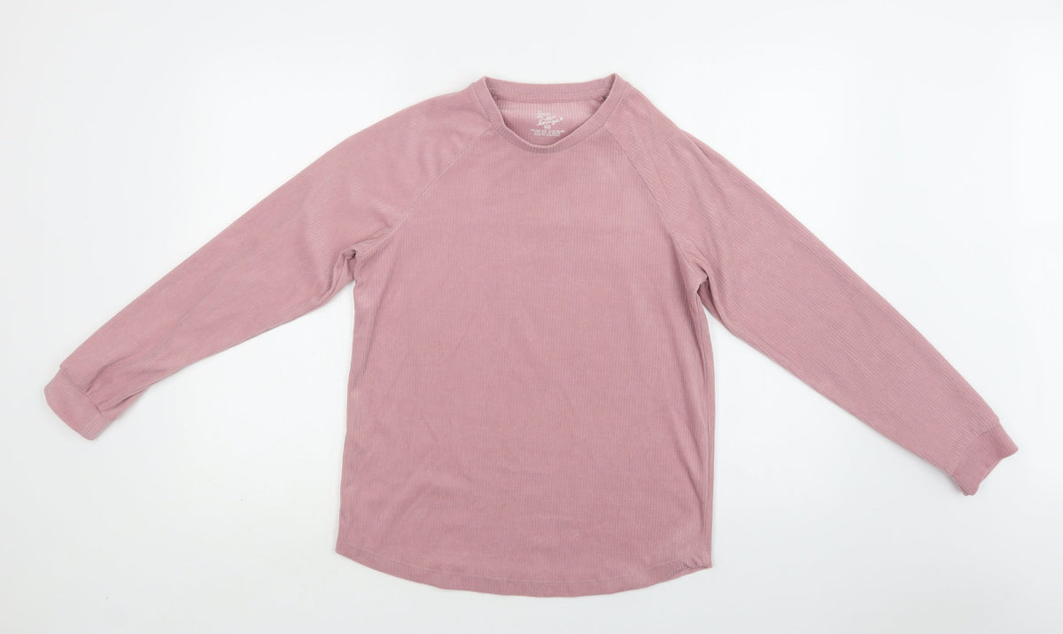 Additional front view of Primark women’s pink polyester top lounge set, size XS