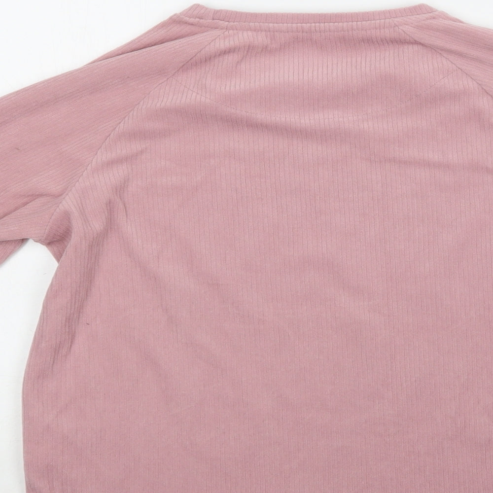Brand and care label for Primark women’s pink polyester top lounge set, size XS