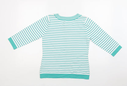 Womens UK Size 10 Sky Green Cardigan Jumper