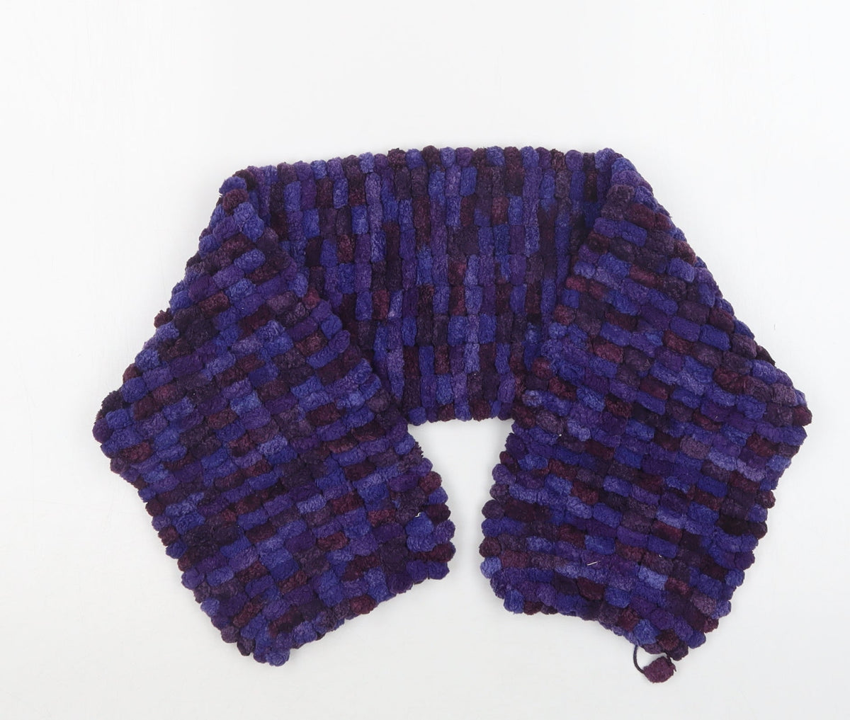 Front view of Preworn women’s purple scarf