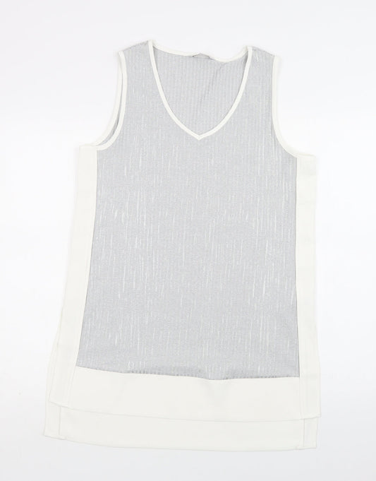 Womens UK Size 14 NEXT Grey Tunic Blouse