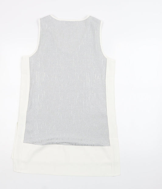 Womens UK Size 14 NEXT Grey Tunic Blouse