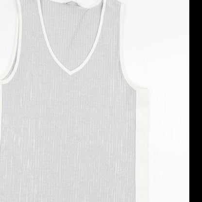 Womens UK Size 14 NEXT Grey Tunic Blouse