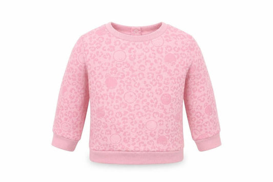 Mothercare Baby Pink Animal Print Cotton Pullover Jumper Size 12-18 Months  Snap