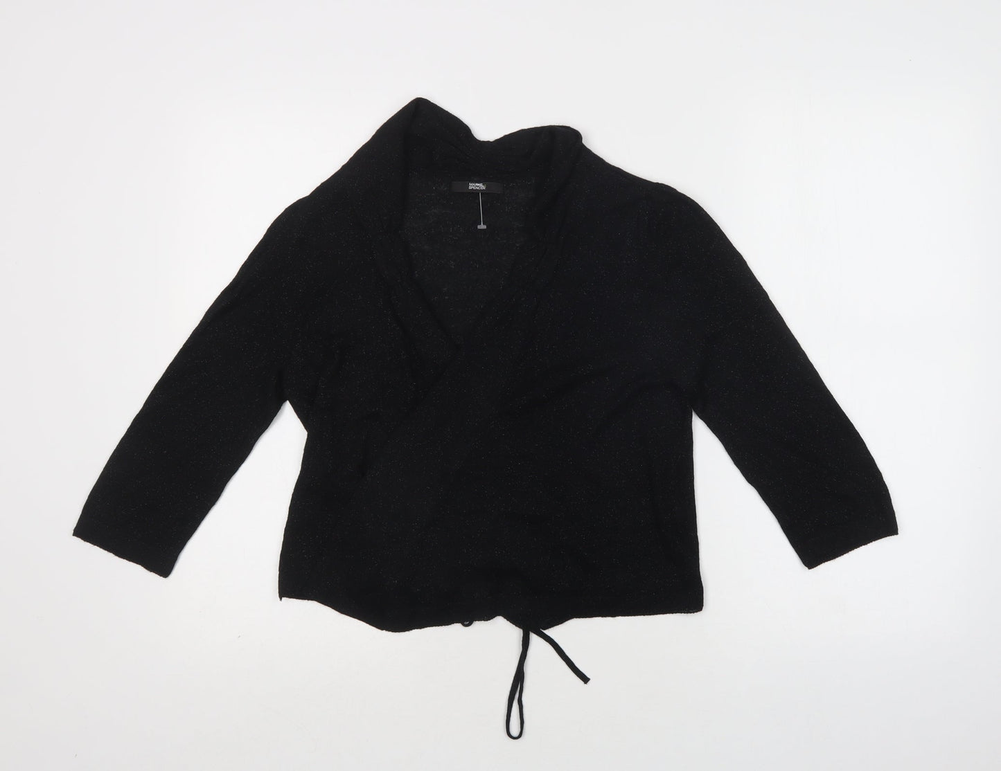 Womens UK Size 10 M&S Black Cardigan Jumper