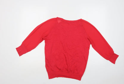 Womens UK Size XS French Connection Pink Pullover Jumper