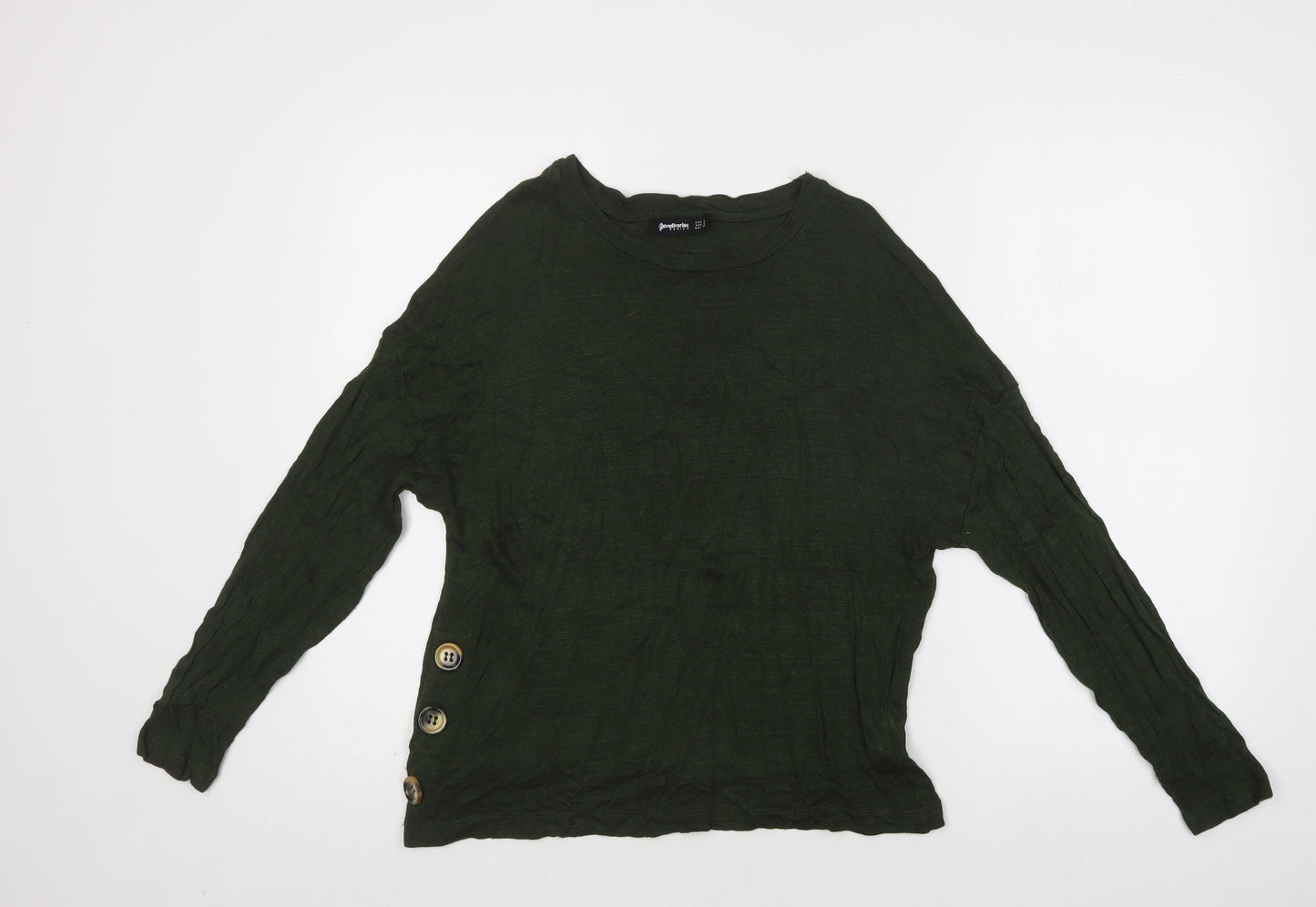 Womens UK Size S Stradivarius Green Pullover Jumper
