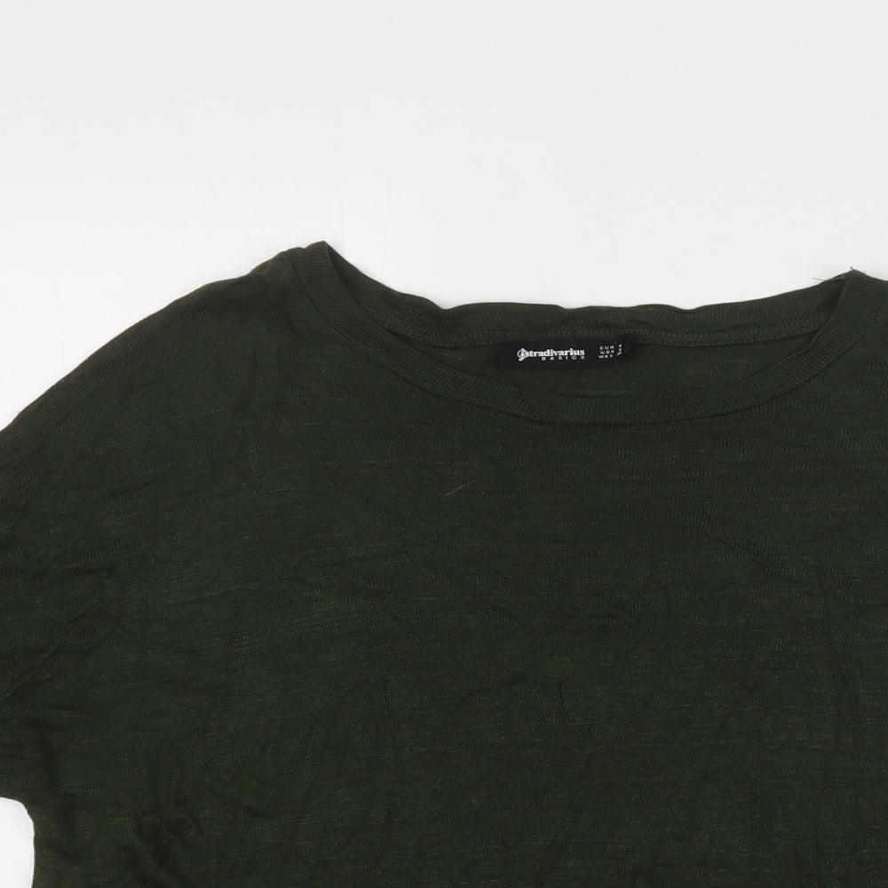 Womens UK Size S Stradivarius Green Pullover Jumper