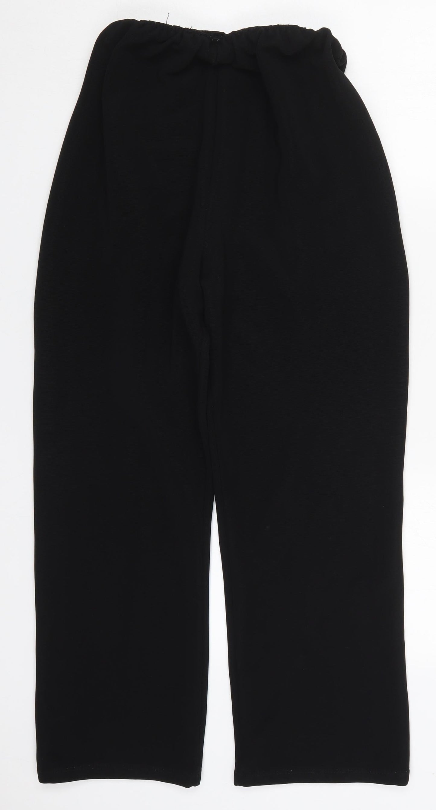 Womens UK Size L Preworn Regular Fit  Black Trousers