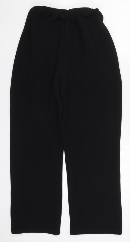 Womens UK Size L Preworn Regular Fit  Black Trousers