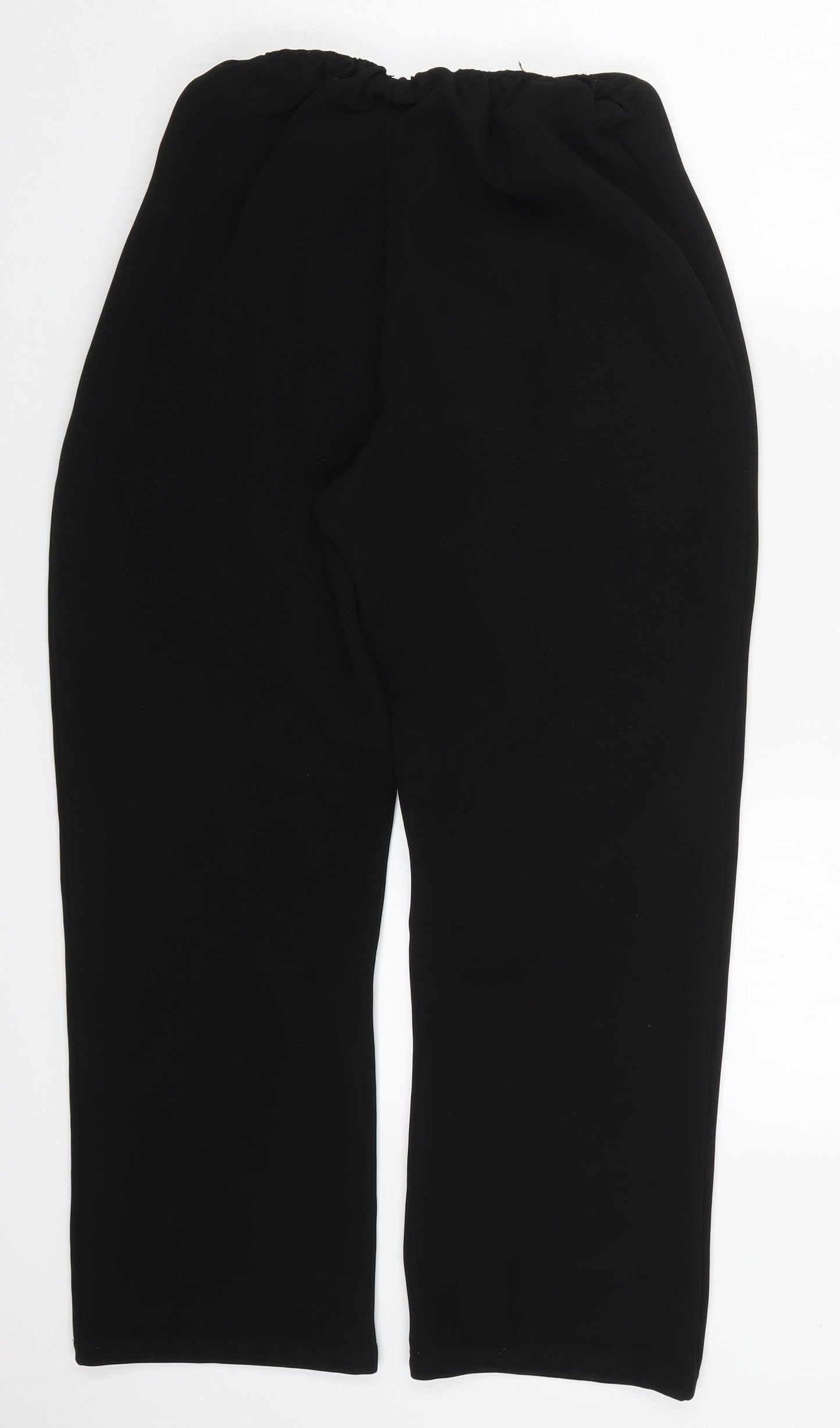 Womens UK Size L Preworn Regular Fit  Black Trousers