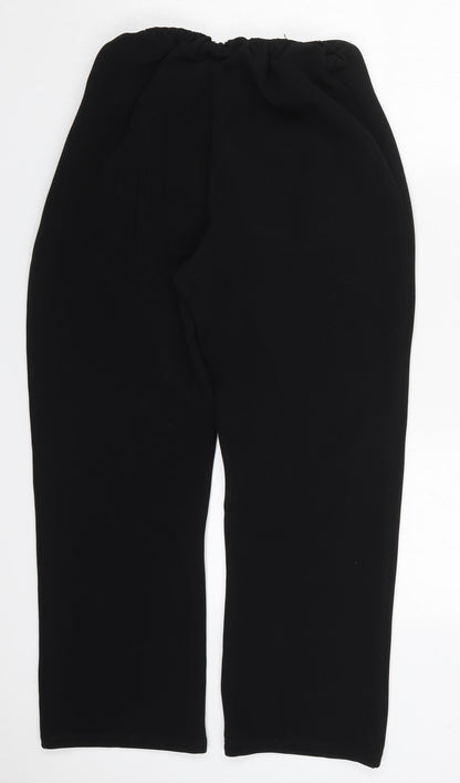 Womens UK Size L Preworn Regular Fit  Black Trousers