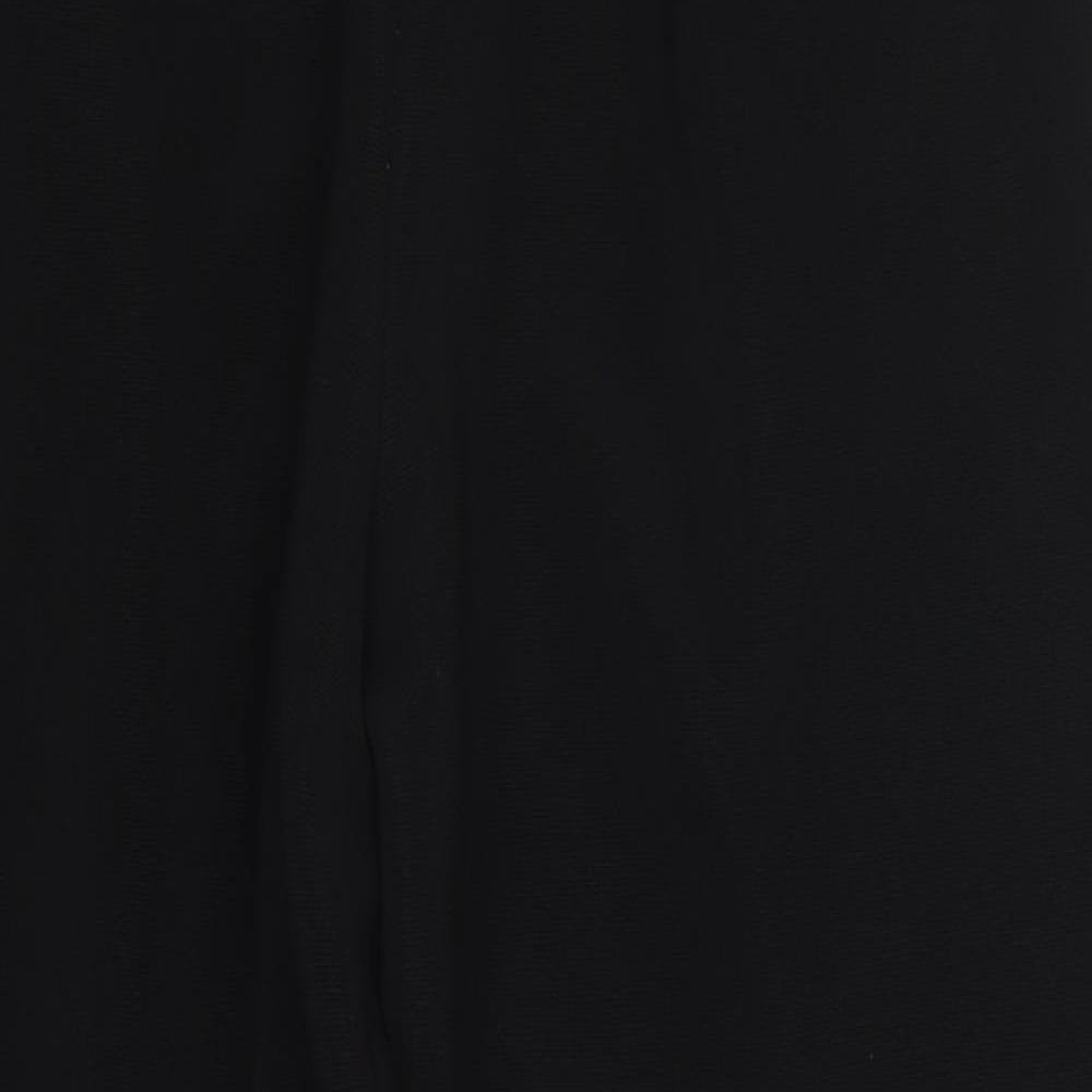 Womens UK Size L Preworn Regular Fit  Black Trousers