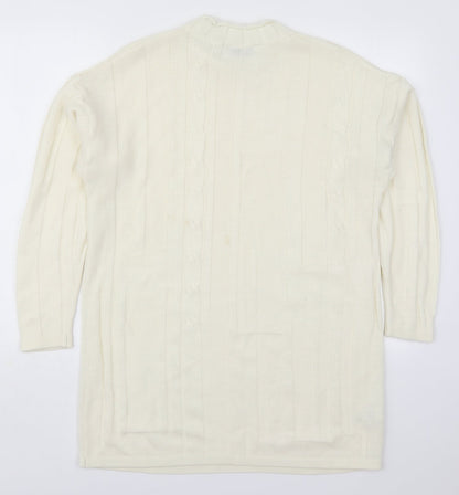 Womens UK Size 10 Marks and Spencer White Pullover Jumper