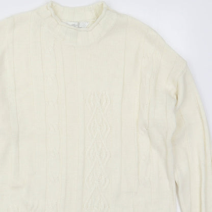 Womens UK Size 10 Marks and Spencer White Pullover Jumper