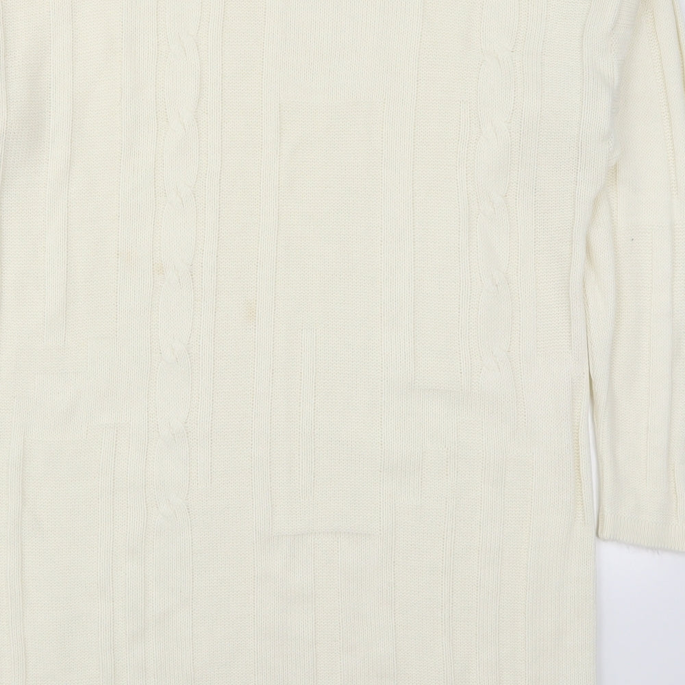 Womens UK Size 10 Marks and Spencer White Pullover Jumper