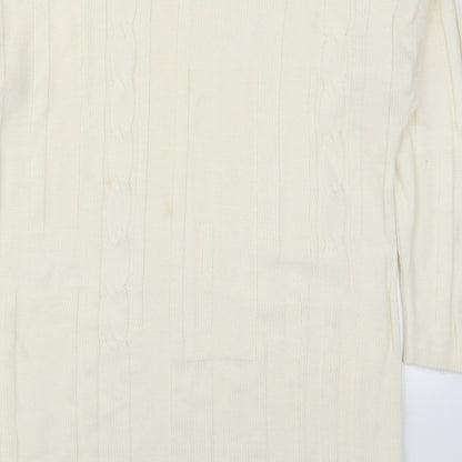 Womens UK Size 10 Marks and Spencer White Pullover Jumper